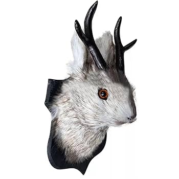 Amazon.co.jp: 樹脂製鹿の頭の壁掛け - リアルな剥製動物の頭の