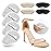 Riootlnm Metatarsal Pads, Ball of Foot Cushions, Heel Pads Inserts for Too Big Shoe, Reduce Foot Pain, No Slip Heel Grips Liners Pads for Loose Shoe, Blisters (Clear)