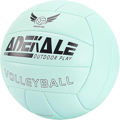 adekale Soft Outddor Beach Volleyball Official Size 5 Indoor&Outdoor Play VolleyballTraining Equipment for Adults,Teenagers,Beginners with Pump and