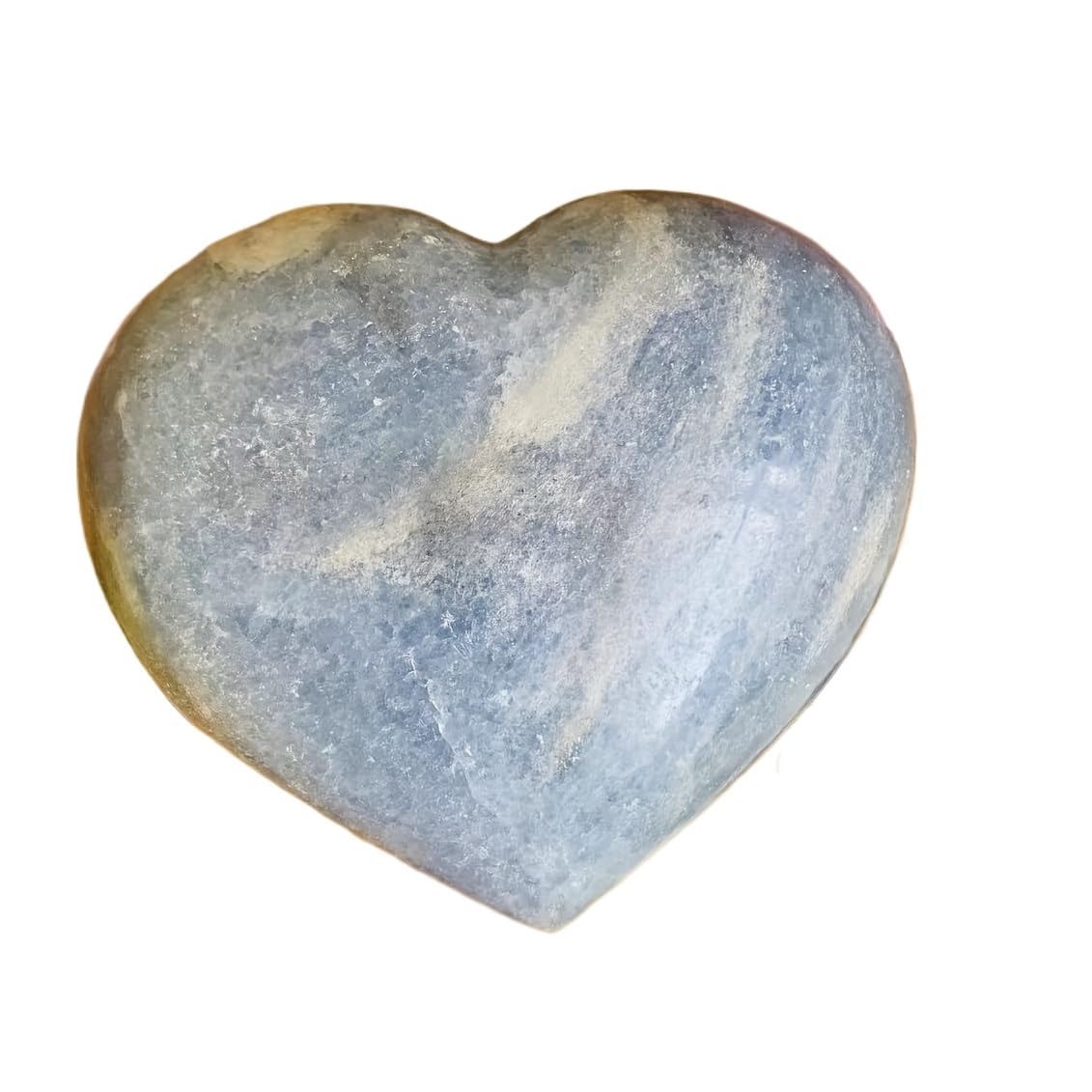 AARTERZZA 1pc 100-200g Celestite Heart Crystal Gemstone