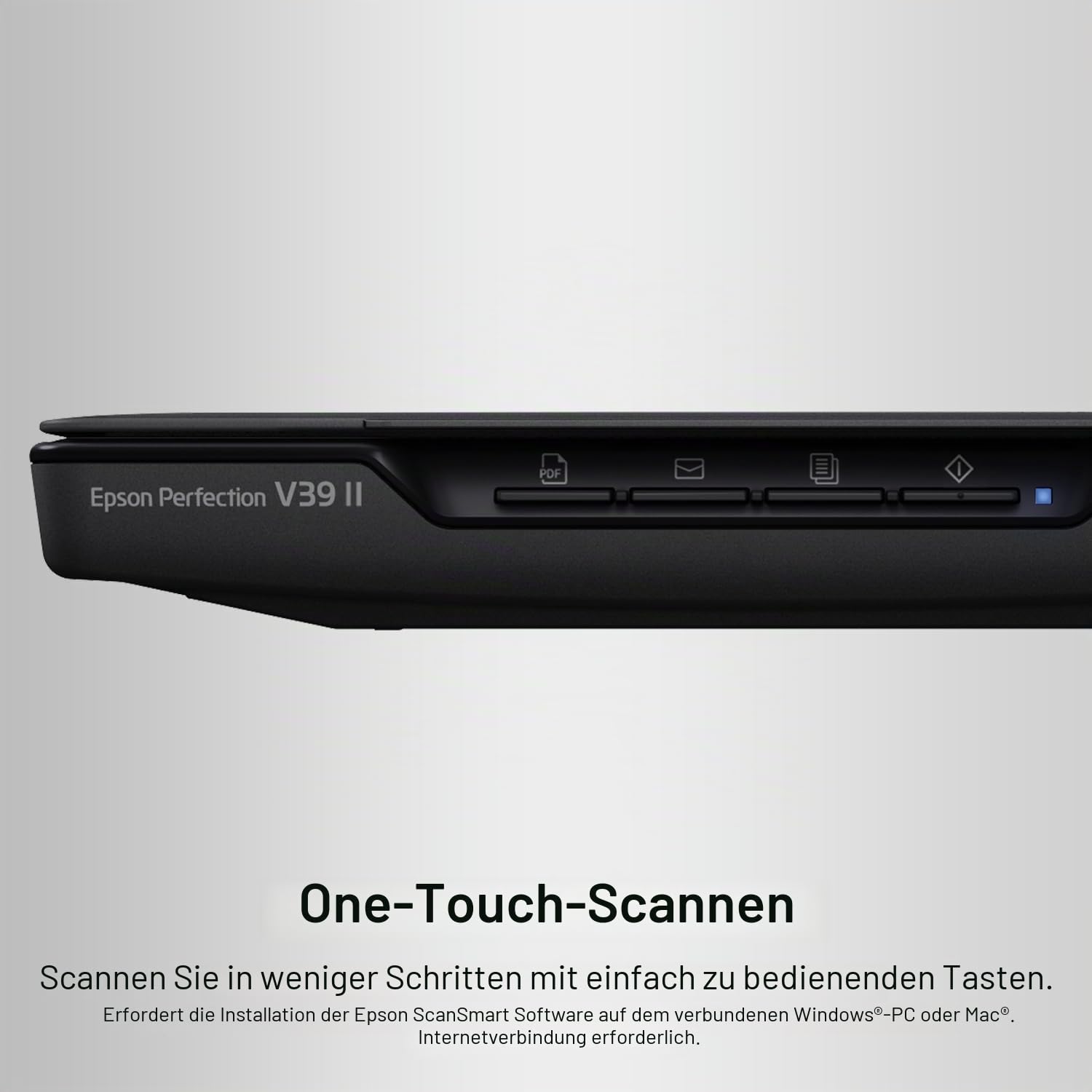 Epson Perfection V39 II Farbfoto- und Dokumenten-Flachbettscanner 4800 DPI optische Auflösung USB-Stromversorgung