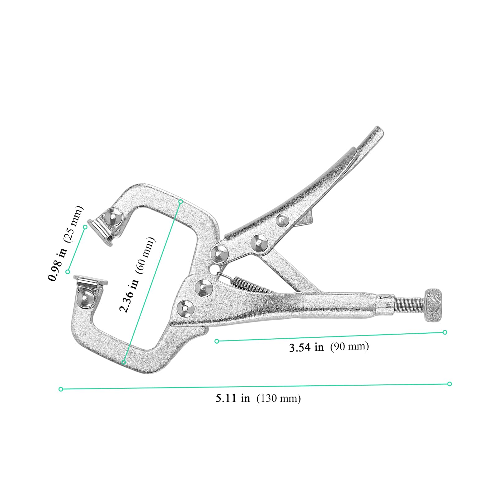 SENJEOK 8 PCS Small C Clamp Pliers - Image 2