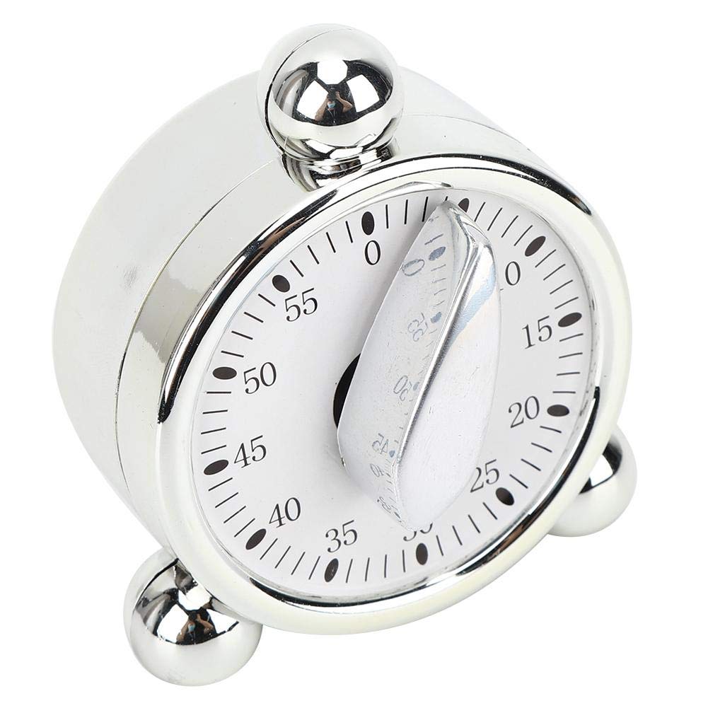 Timer da cucina, conto alla rovescia, timer da 60 minuti | promemoria meccanico conto alla rovescia – timer da cucina in acciaio inox con retro