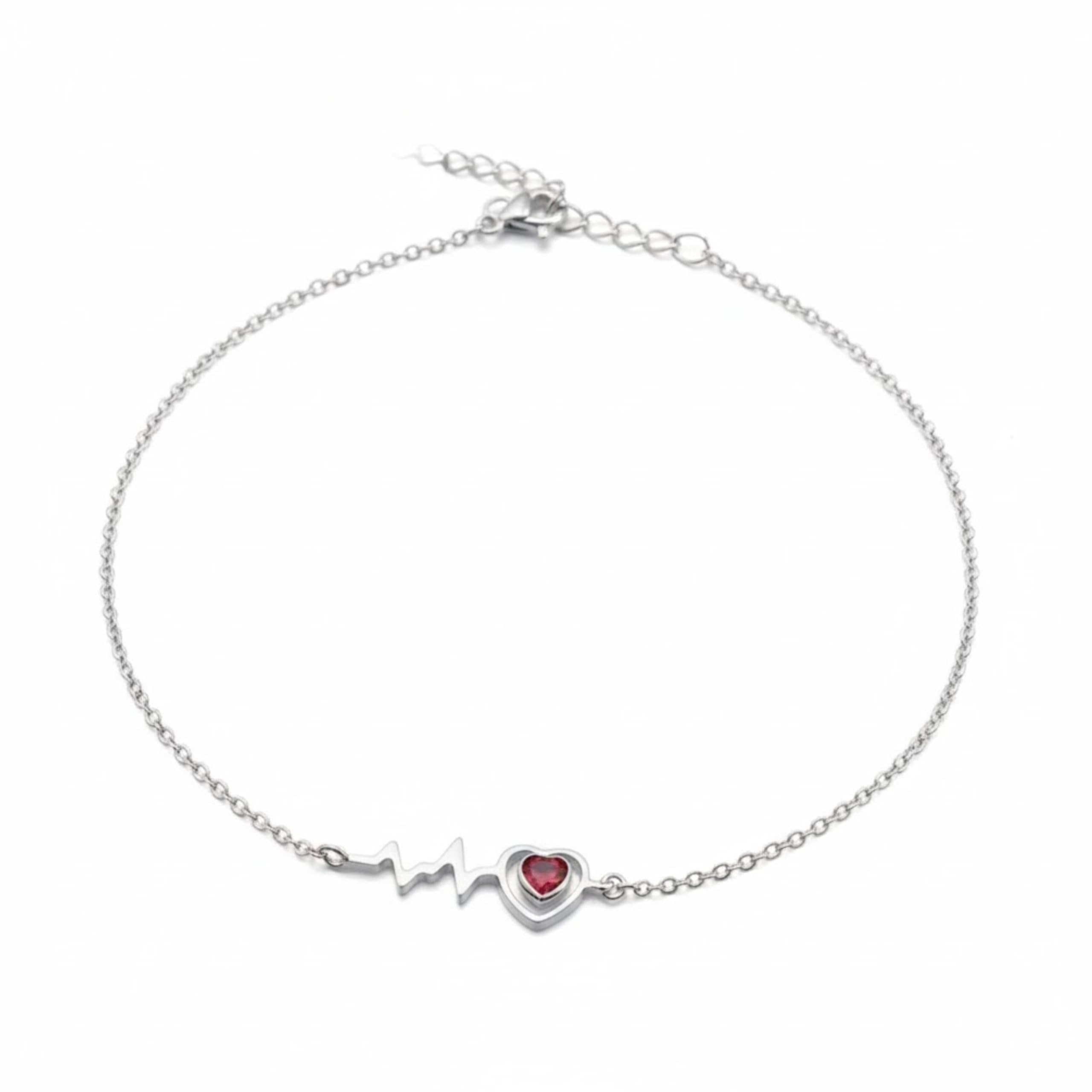 925 Silver Heartbeat Anklet , women's payal. valentine heart , Unniyarcha 92.5 Sterling Silver Jewellery with Certificate of Authenticity & 925 anklet for Women Silver. Valentine Gift for Her Girlfriend Wife & Girls | With Certificate of Authenticity and 925 Stamp | 6 Months Warranty*-picture-27