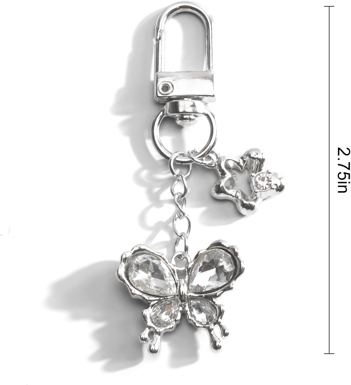 Butterfly Keychain,Y2K Crystal Keychain for Women Friends Birthday Christmas,Gothic Bag Charm for Keys Purse Handbag - Image 4