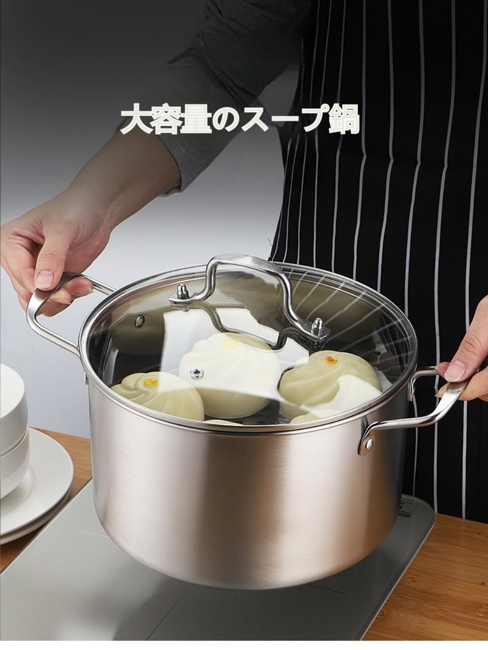 Amazon | 【KDBT】26cm 大型 深型 ステンレス両手鍋 IH対応 オール熱源