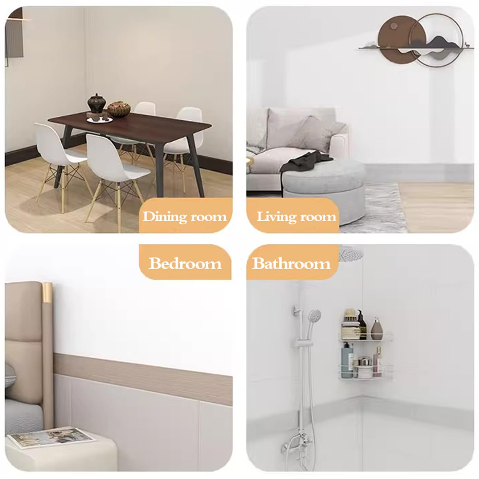 Samoprzylepne płytki podłogowe, Self Adhesive PVC Floor Tiles Wood Effect Multicolor 8-12x60cm(Brown,10 * 60cm*50 pcs)