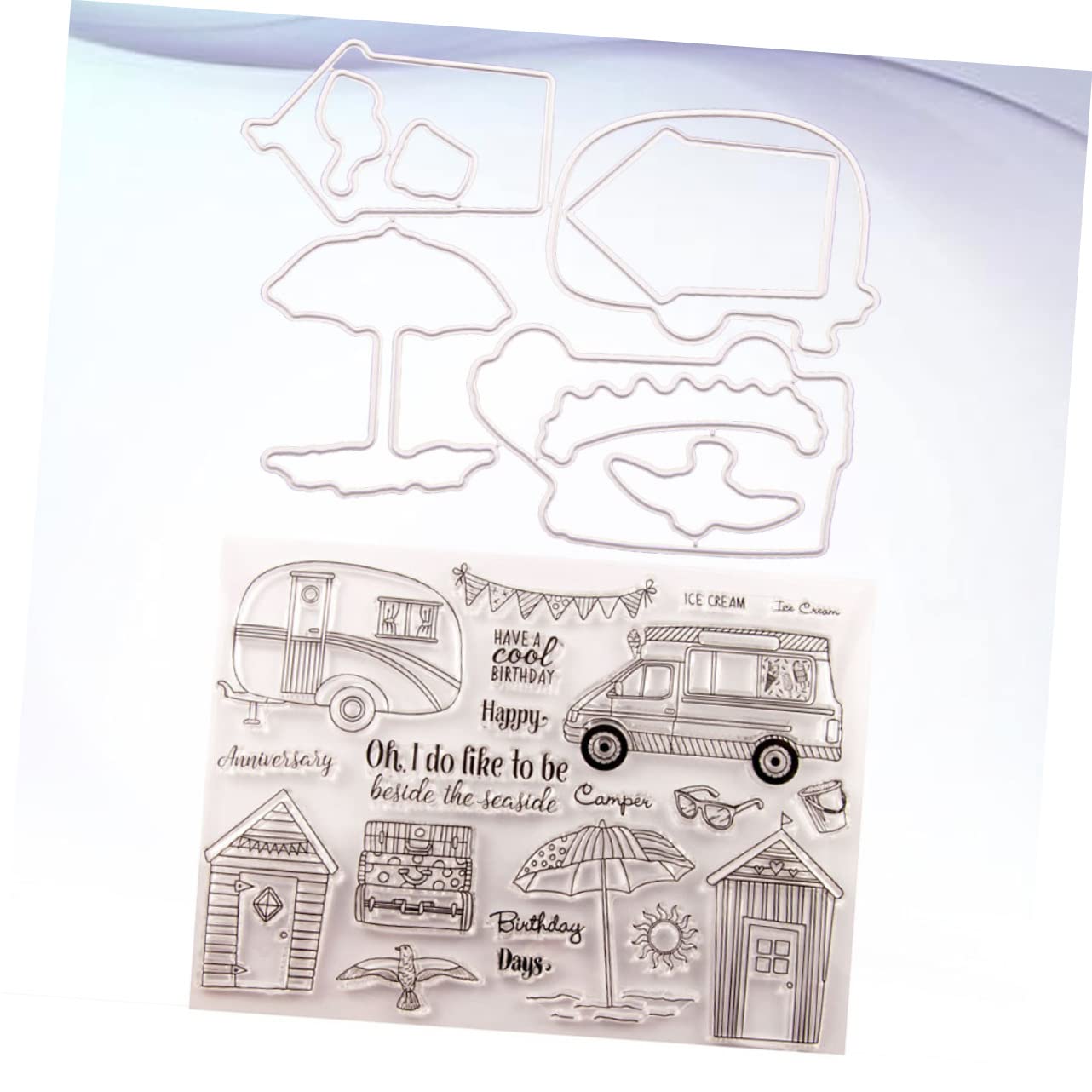 Lurrose 3stücke Transparent Stempelset Siegelstempel Für Scrapbooking Und Fotoalben Wiederverwendbare Und Selbsthaftende Stempel Für Kreative Projekte Teilig Siegel Cutter