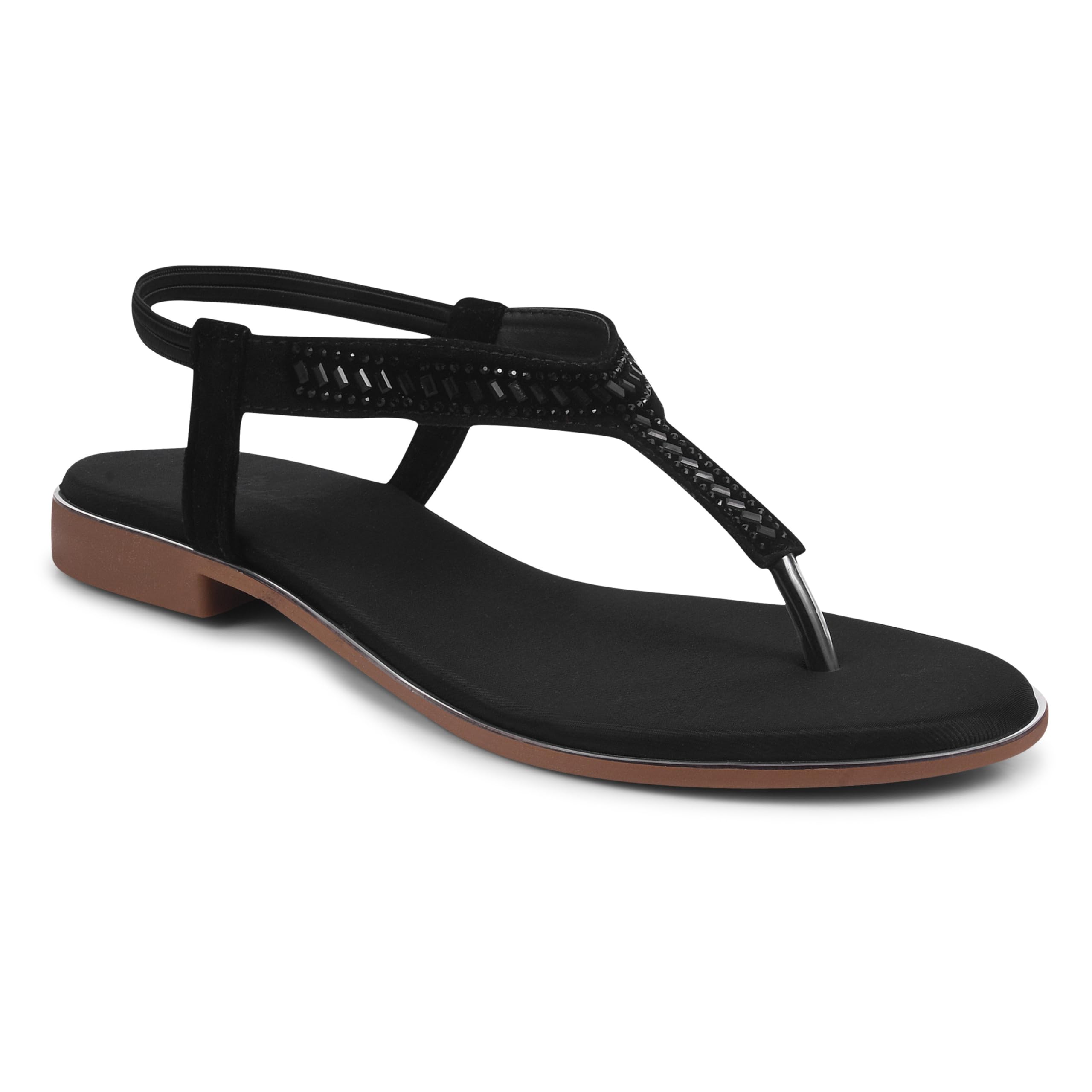 padchin Women Flats Heel | Ladies Stylish Chappal, Embellished Slippers and Ethnic Fashion Sandals-picture-27