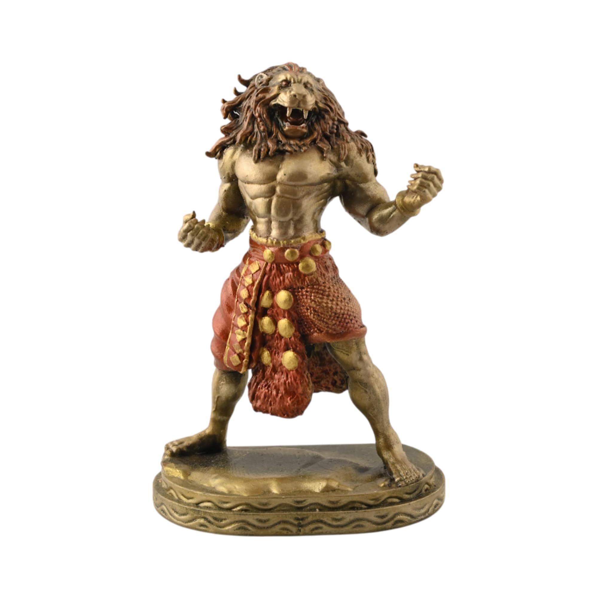 Narasimha Idol for Car Dashboard 8 cm- 3D Color Printed & Hand-Painted Statue – Living Room Shelf Office Desktop & Home Mandir Spiritual Gift-image-44