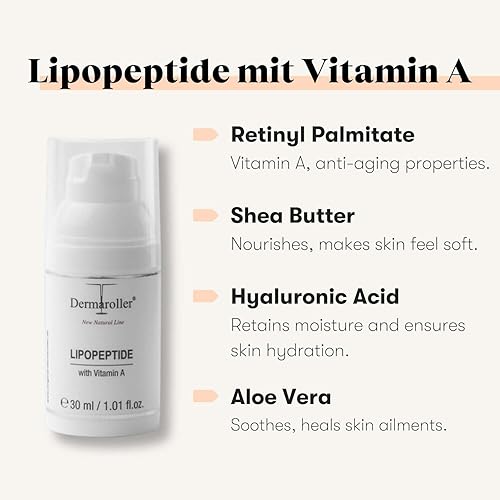 Miniatura 5 de Dermaroller, New Natural Line Lipopeptide Night Cream con ácido hialurónico, vitamina A y manteca de karité se combinan para hidratar y reparar la