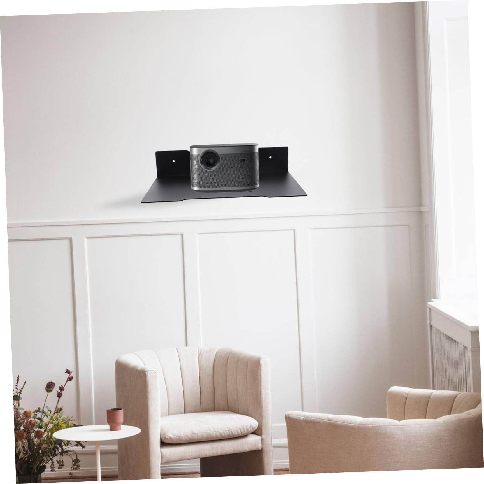 Angoily Supporto per Telecamera Montato a Parete, Staffa in Acciaio al Carbonio Nero, Robusta e Multiuso, Wall Holder per Casa e Sorveglianza