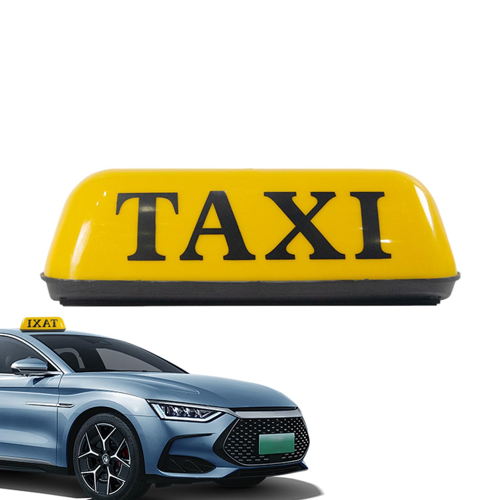 Insegna magnetica per taxi: insegna pubblicitaria per taxi, luce a cupola per taxi | Insegna per tetto taxi vintage con luci a LED, insegna per lampada da tetto per taxi per auto ad alta visibilità, l