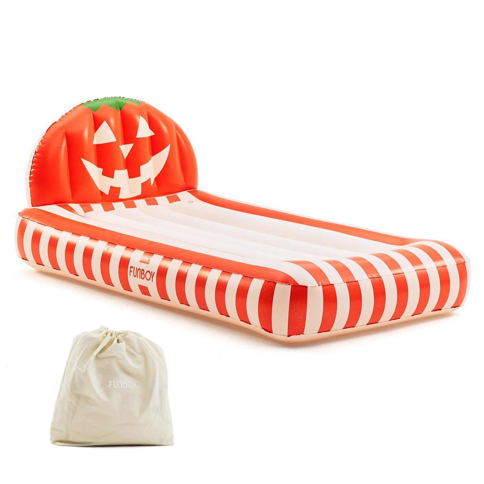 FUNBOY Kids Signature Air Mattress, Pumpkin Halloween Inflatable Sleepover Bed