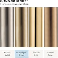 Vista 6 de Delta Saylor Sistema de ducha dorado cepillado de 3 ajustes, incluye cabezal de ducha, ducha de mano, mango de ducha, desviador de ducha y kit