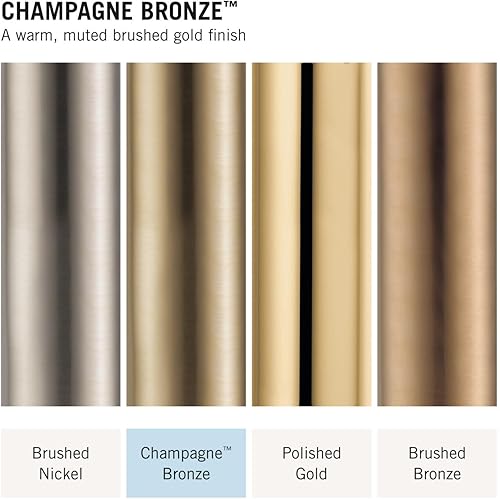 Miniatura 6 de Delta Saylor Sistema de ducha dorado cepillado de 3 ajustes, incluye cabezal de ducha, ducha de mano, mango de ducha, desviador de ducha y kit de