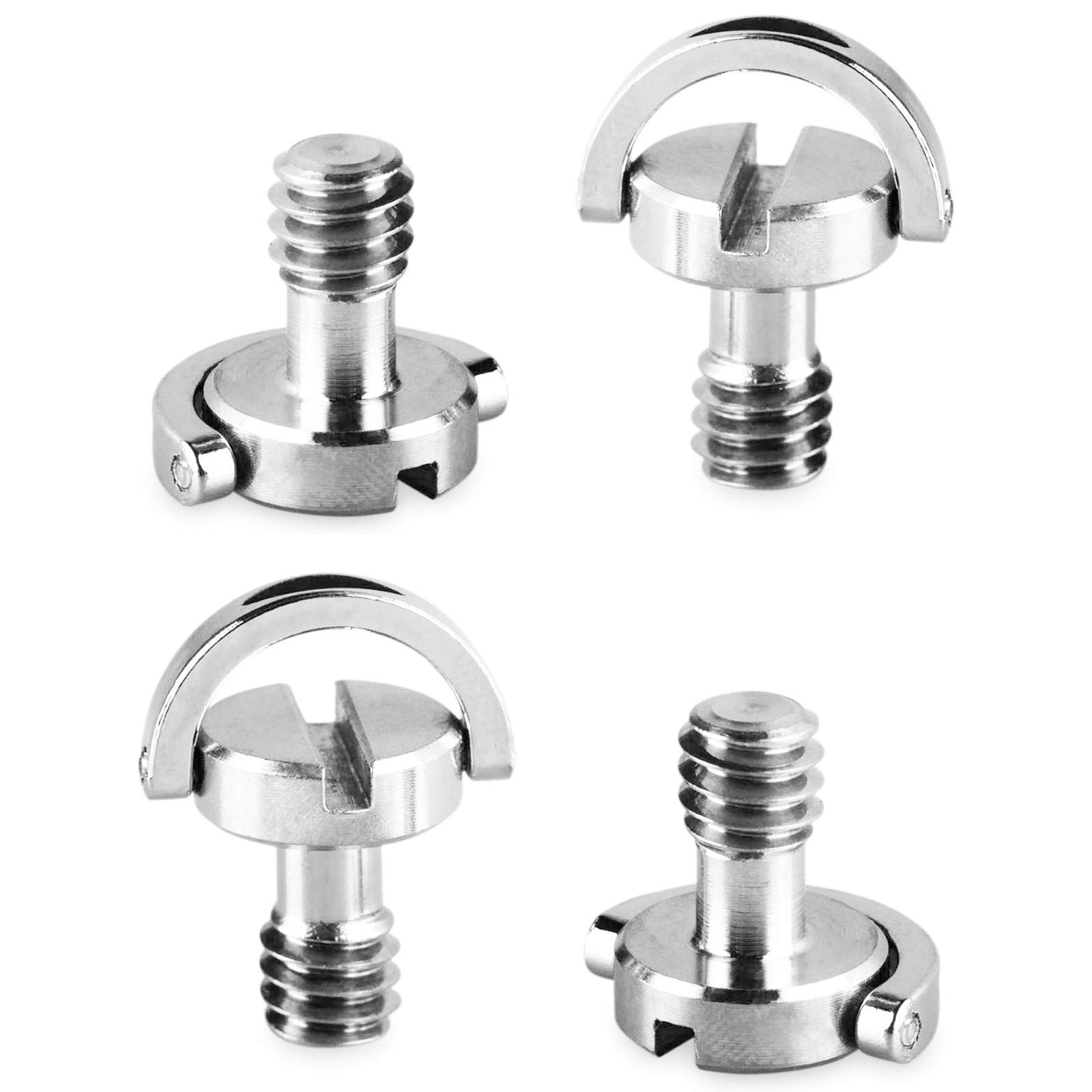 WIFUN 4 Pieces Camera Mounting Screw, D Shaft D-Ring 1/4 Cameratripod Installscrews Quick Release