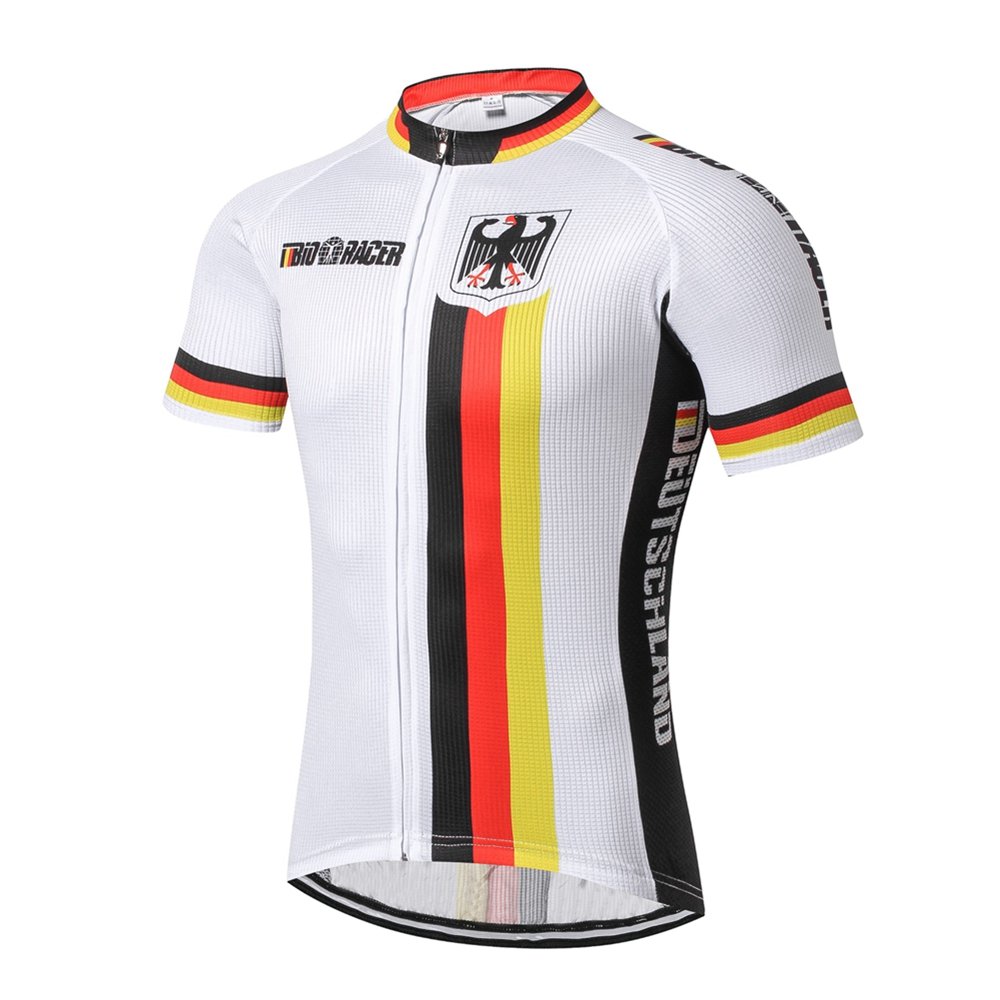 Weimostar Germany Deutschland Cycling Jersey Men's Short Sleeve Size L