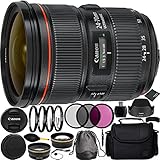 Canon EF 24-70mm f/2.8L II USM Lens Bundle with Manufacturer Accessories & Accessory Kit for EOS 7D Mark II, 7D, 80D, 70D, 60D, 50D, 40D, 30D, 20D, Rebel T6s, T6i, T5i, T4i, SL1, T3i, T6, T5, T3, T2i