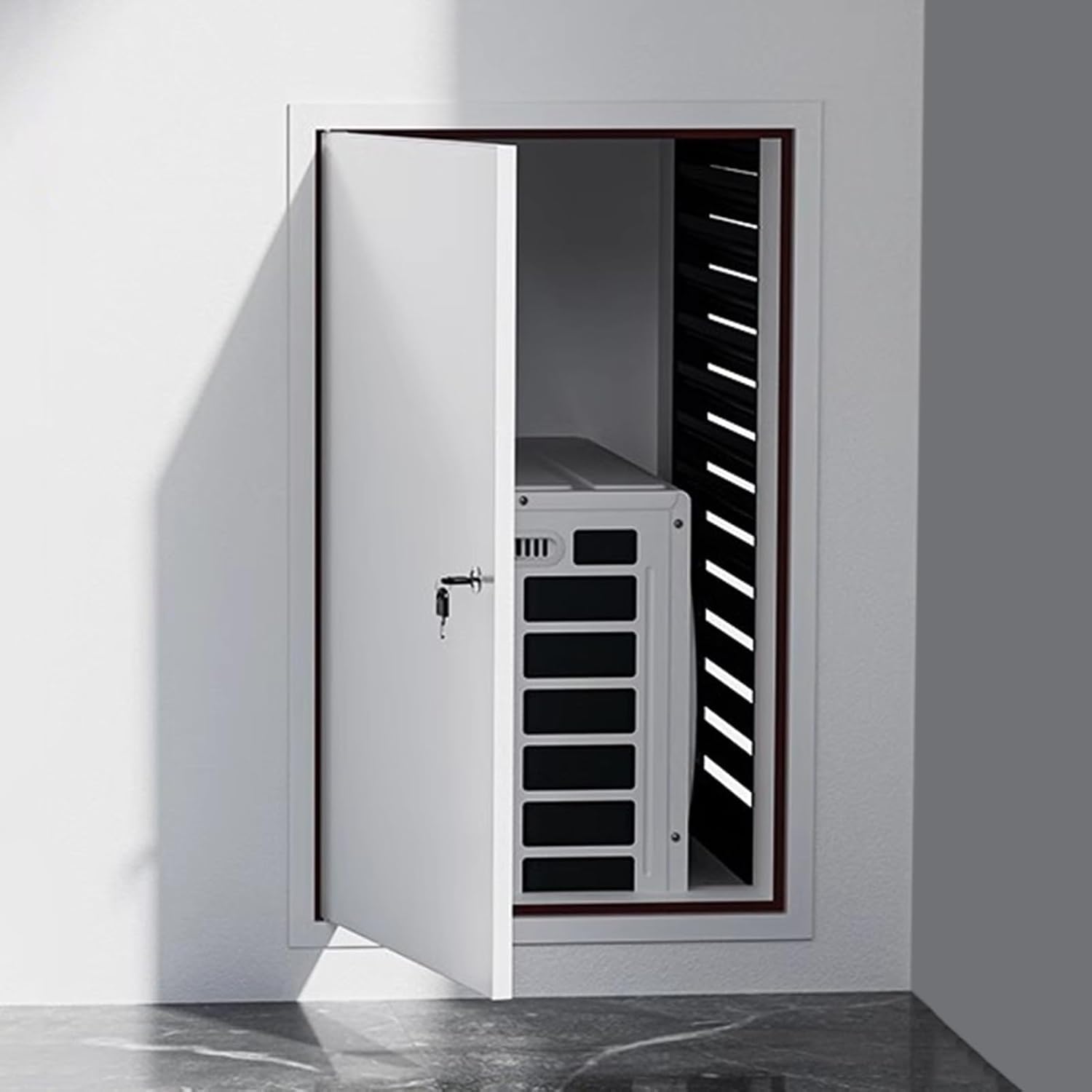 Kanduo Wxh Plumbing Access Door Plumbing Access Panel With Lock & Key，Hvac Duct Inspection Door Hatch，White Access Doors Board(50X90cm)