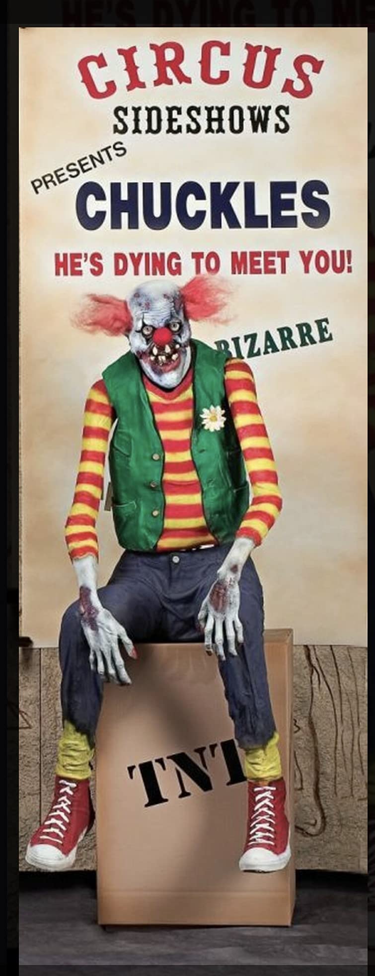 Halloween Pro Animated Prop Scary Clown Chuckles Full Size Figure (hfxp)