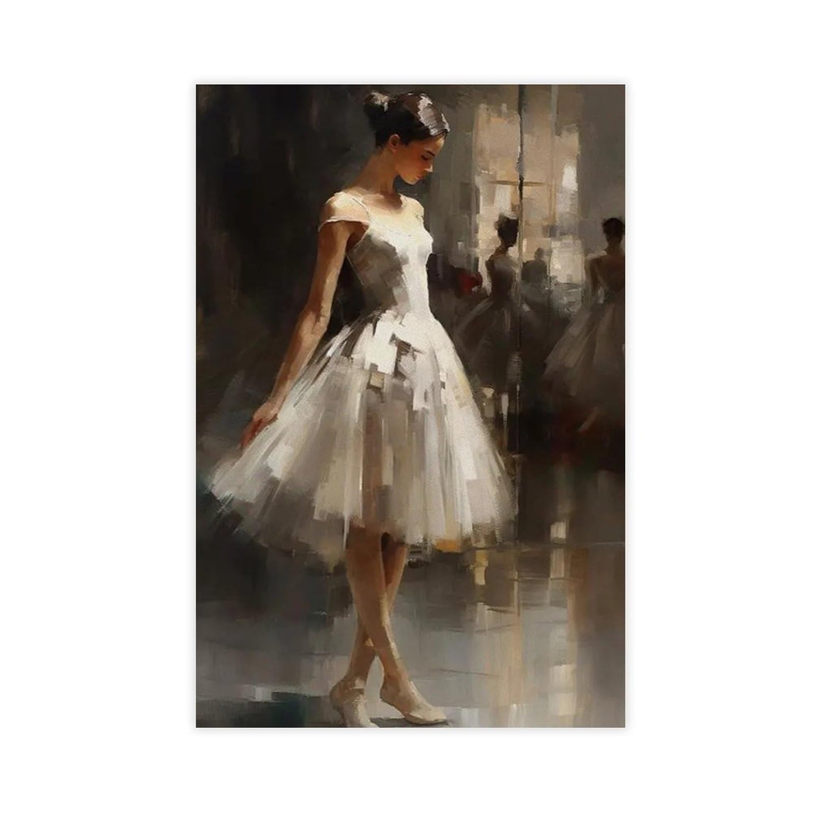 Utgn Ballerina Dancer Canvas Poster Wall Art Print Picture Paintings 12X18inch(30X45cm)