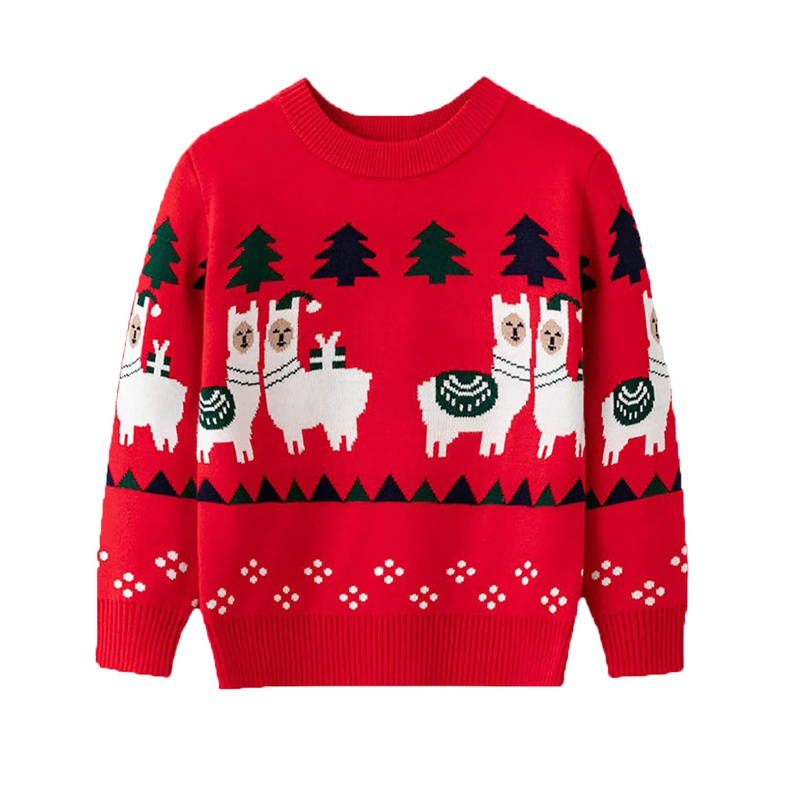HILEELANG Toddler Boy Girl Christmas Sweater Pullover Reindeer Elk Snowman Sweatshirts Tops