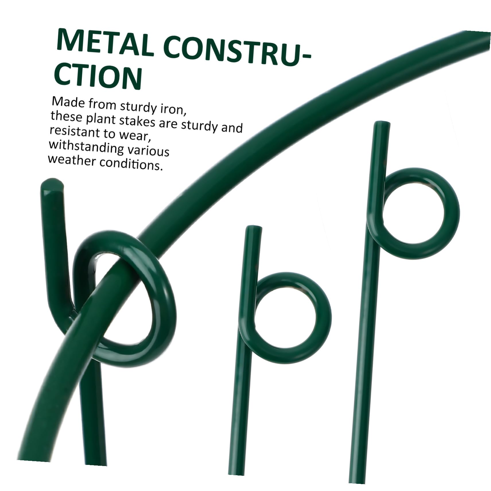 Lurrose Lot De 3 Tuteurs pour Plantes Grimpantes en Métal Vert 25/40 Cm Support Extérieur Jardin Structure Ouverte Solide