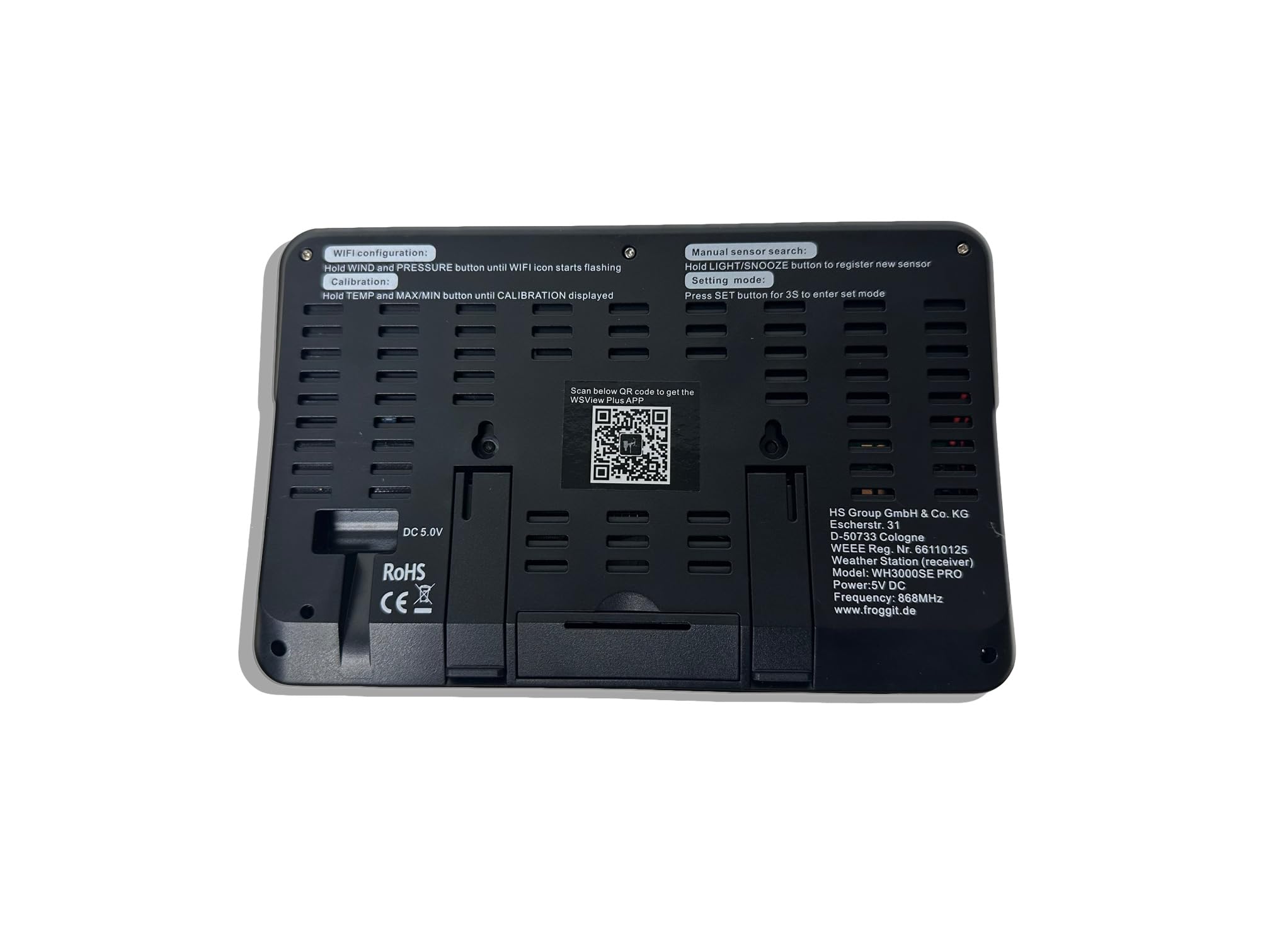 Froggit Wetterstation WH3000SE PRO Displaykonsole