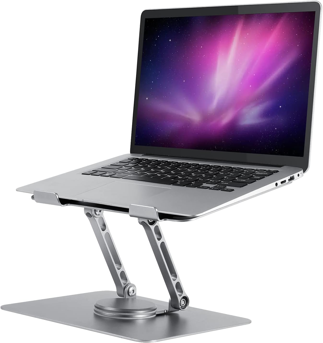Swivel Laptop Stand, 360 Degrees Adjustable Laptop Holder, Angle Height Adjustable Laptop Stand for Laptop up to 17 inchesASUS(Grey)