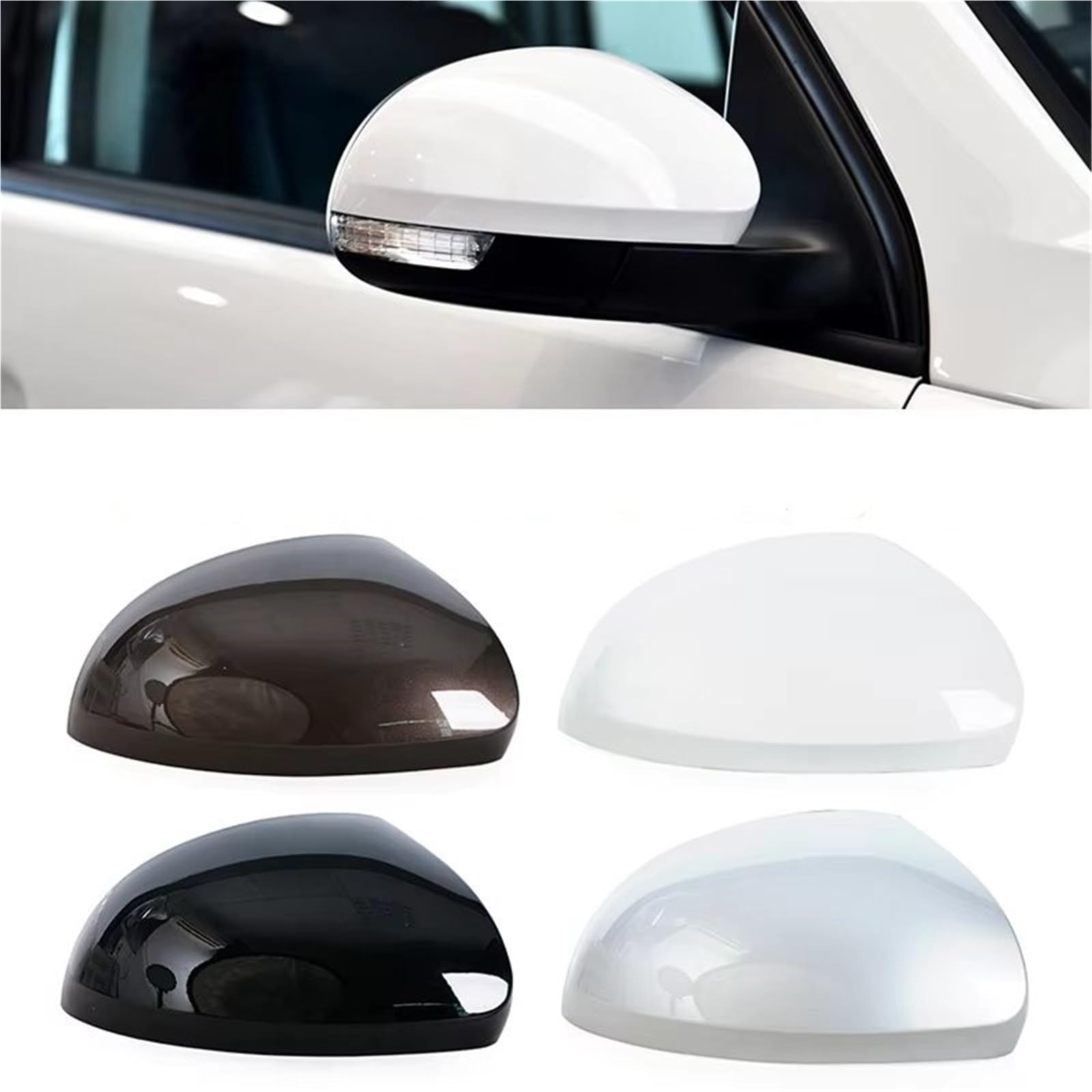 Calotta Specchietto Retrovisore Compatibile Con Per Tiguan 2009-2014 2015 2016 2017 Per Sharan 2012-2019 Copertura Dello Specchietto Retrovisore Laterale Della Portiera Dell'auto(Bianca,Right)