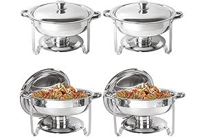 Chafing Dish Buffet Set - 4 Pack 5QT Catering Buffet Warmer