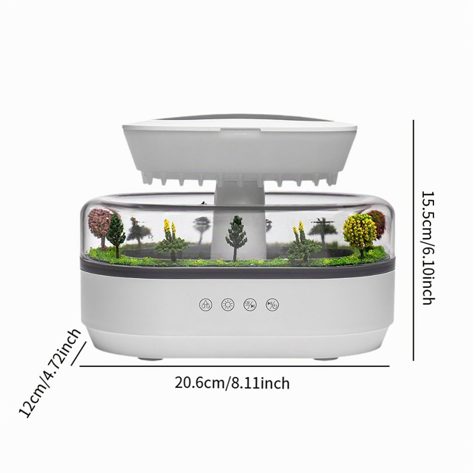 perfk Diffuseur d'huiles essentielles, veilleuse, d'air en Forme de Goutte de Pluie, diffuseur d'arôme Multifonctionnel pour Chevet, Bureau,