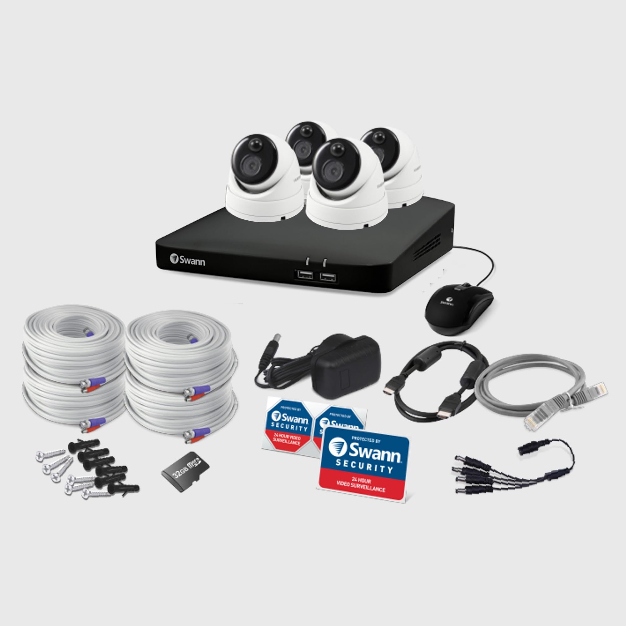 Swann Security Camera System with 64GB Storage, 1080P HD 4