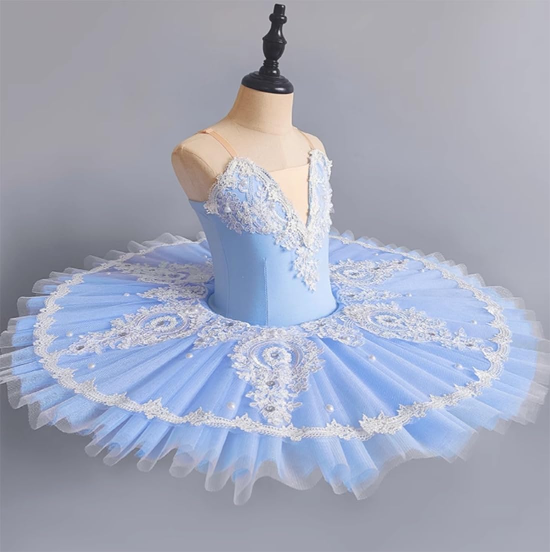 EFLALYHG Vestido de tutú Profesional de Ballet para niñas, Disfraz de Bailarina de panqueque de Lago de los Cisnes, Vestido de tutú de Ballet para Danza