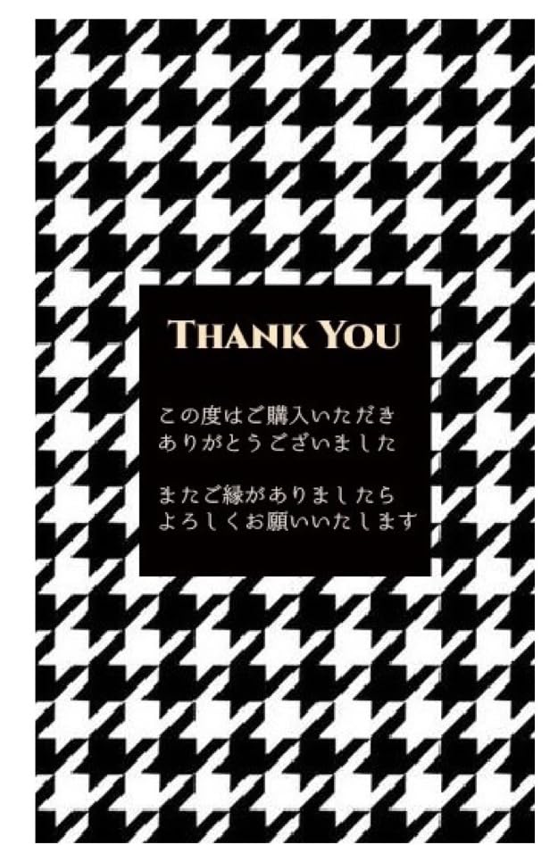 Amazon | 【Torata】オリジナルThank youカード・200枚 (千鳥格