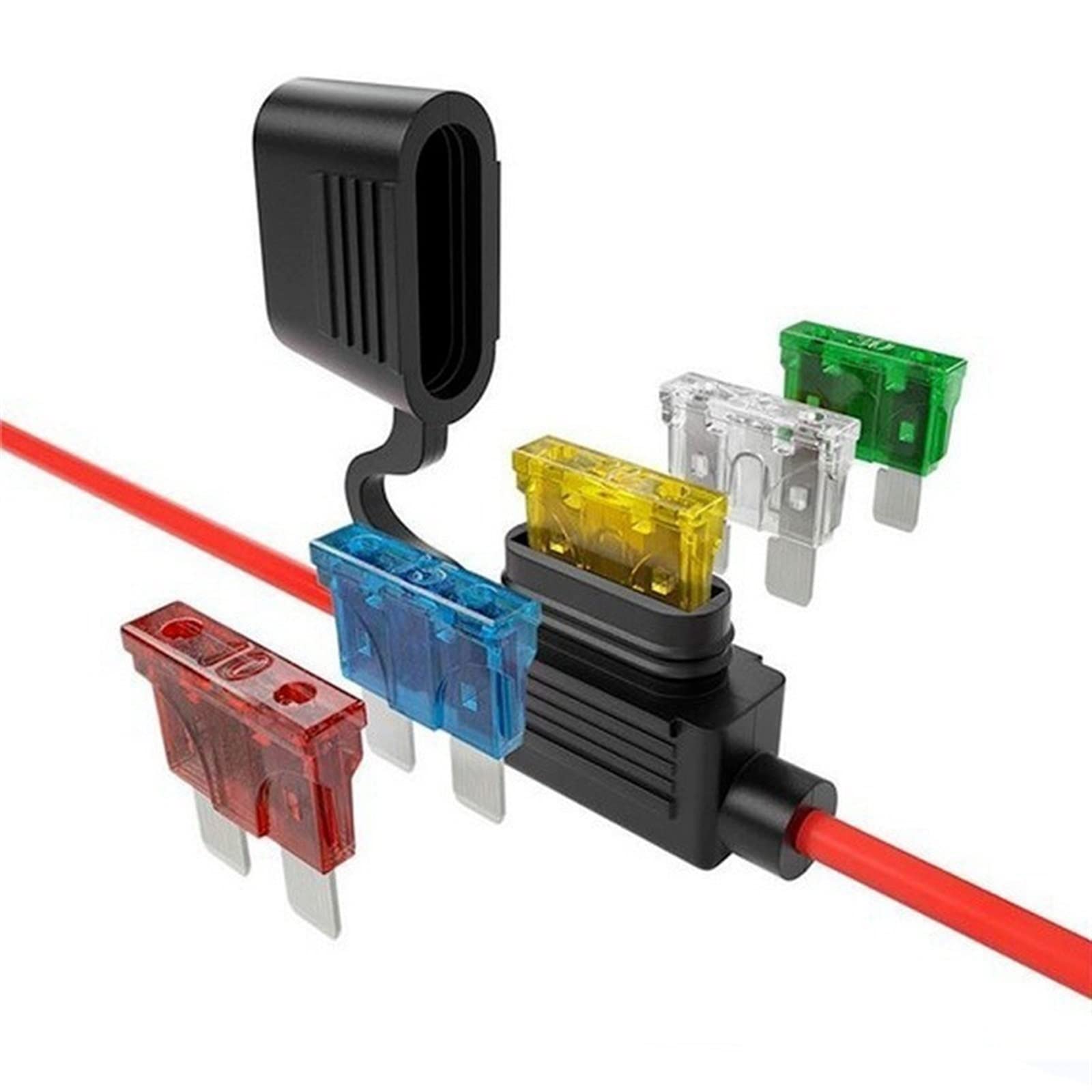 5 pièces Voiture Porte-fusible en Ligne Porte-fusibles Prise de Courant Mini Type de Lame étanche Auto Accessoires pièces de Rechange 12V 30A