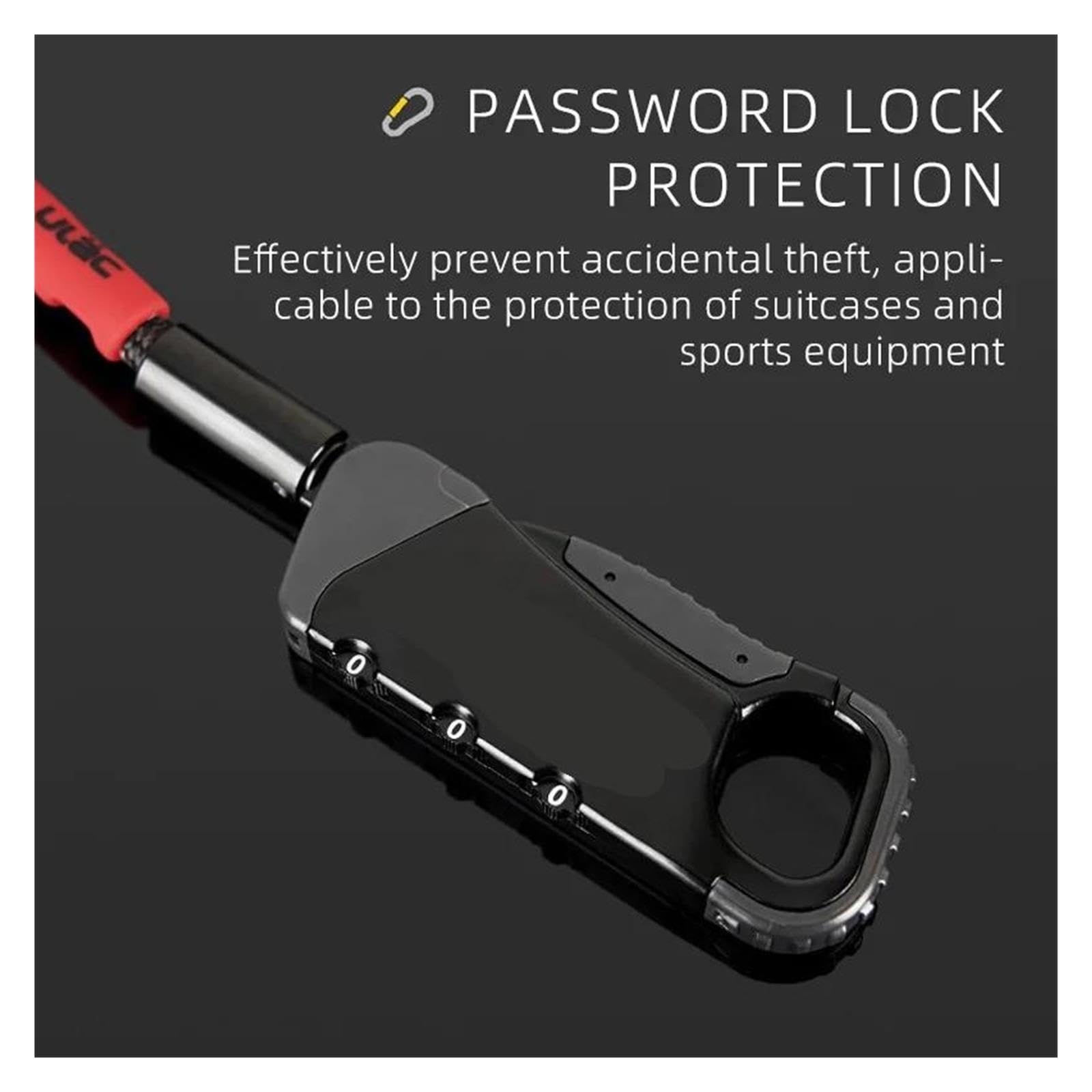 Blocco antifurto con cavo password 1 pezzo