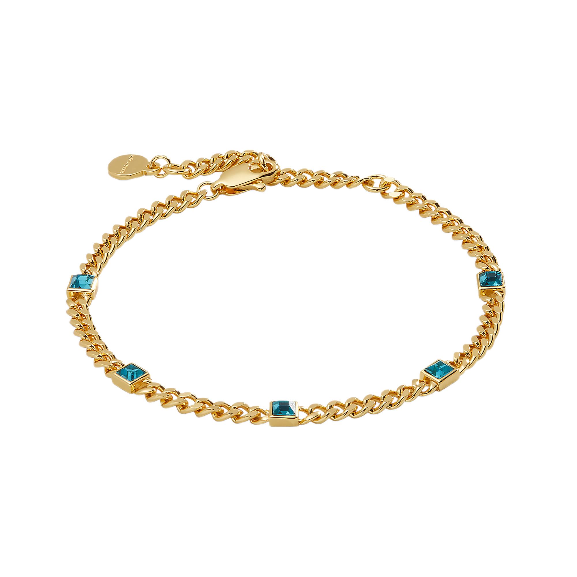 Alex and Ani September Birthstone Sapphire Curb Chain Bracelet
