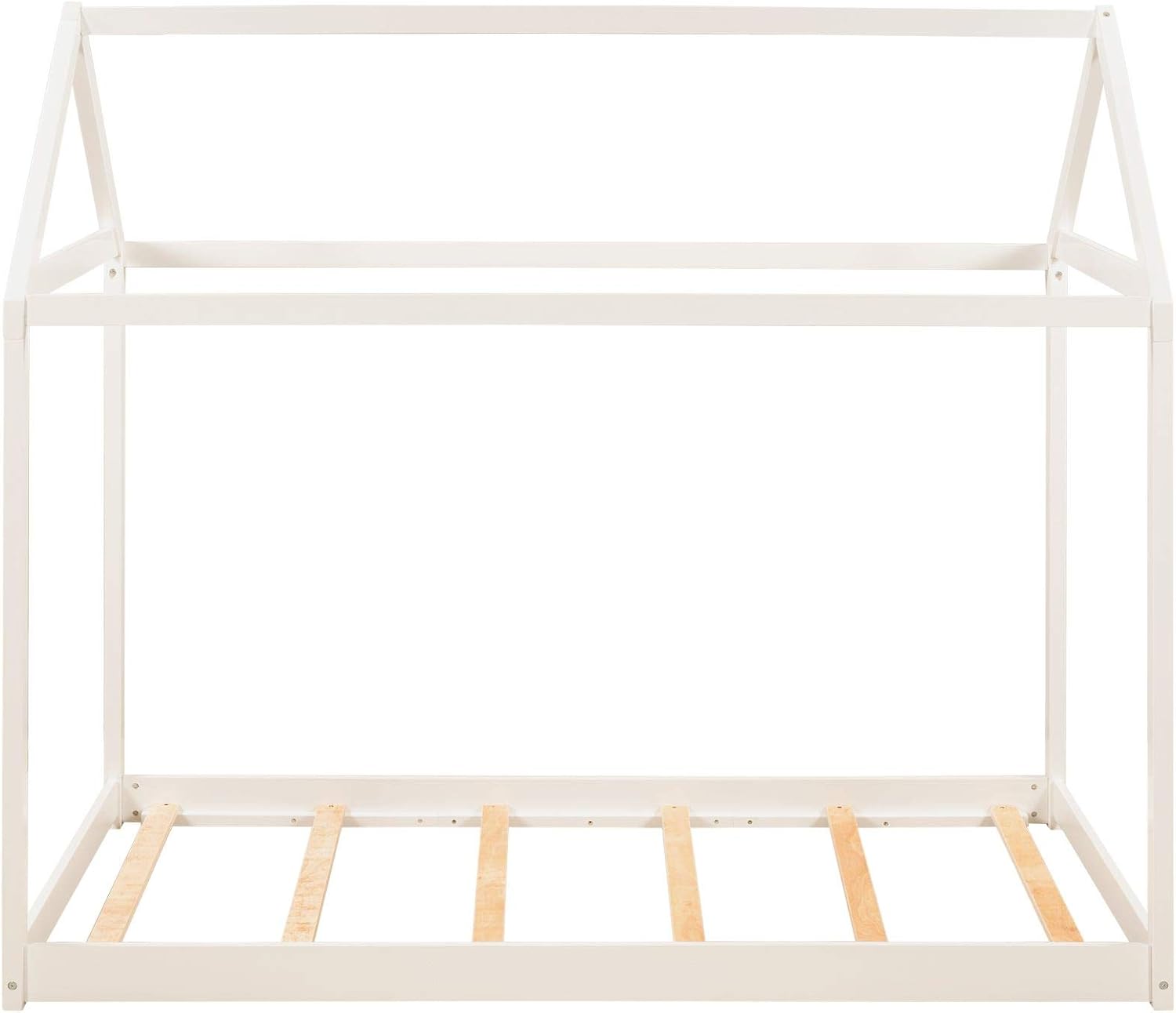 Hot Deals Twin Size Wooden House Bed with Roof for Kids/Teens/Girls/Boys, Twin Size Bedroom Furniture House Bed Frame (White) Flash Deals - 40% OFF Twin Size Wooden House Bed with Roof for Kids/Teens/Girls/Boys, Twin Size Bedroom Furniture House Bed Frame (White)