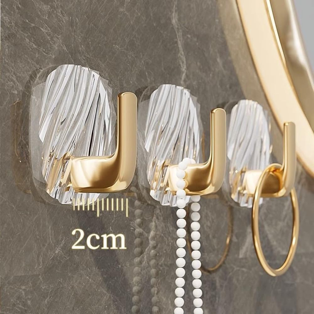 XZJMY 8Pcs Self Adhesive Hooks Acrylic Storage Hooks Bathroom Sticky Hooks for Bathroom Kitchen,Cabinet Doors,Entryway