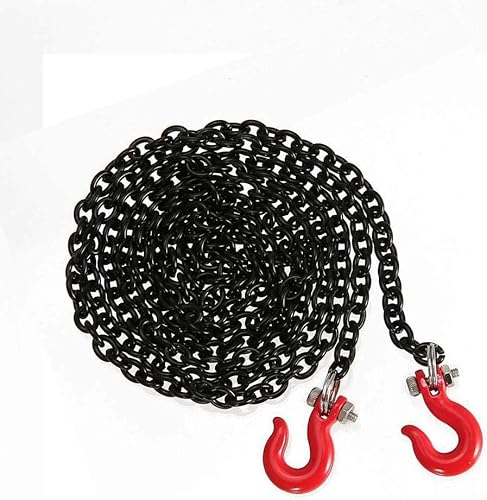 Gancho de remolque a escala 110, gancho de metal para remolque y cadena de rescate, accesorios de decoración compatibles con 110 RC Rock Crawler Car