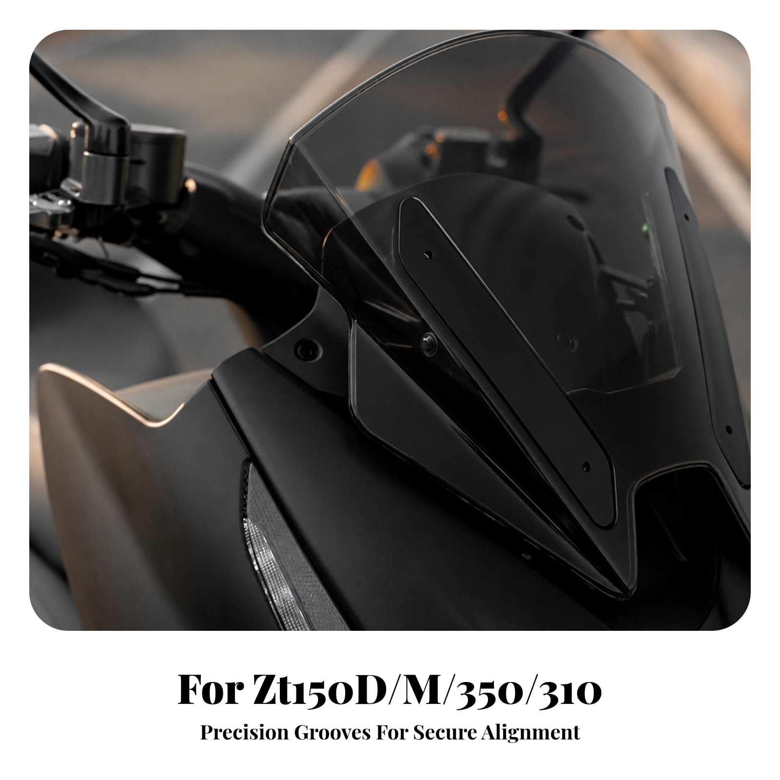 Windschutzscheibenabdeckung Motorrad Aluminiumlegierung Frontverkleidung ZT150D ZT150M ZT350 ZT310 Schutzplatte Wetterfest Einbaufertig mit Schrauben, Gold
