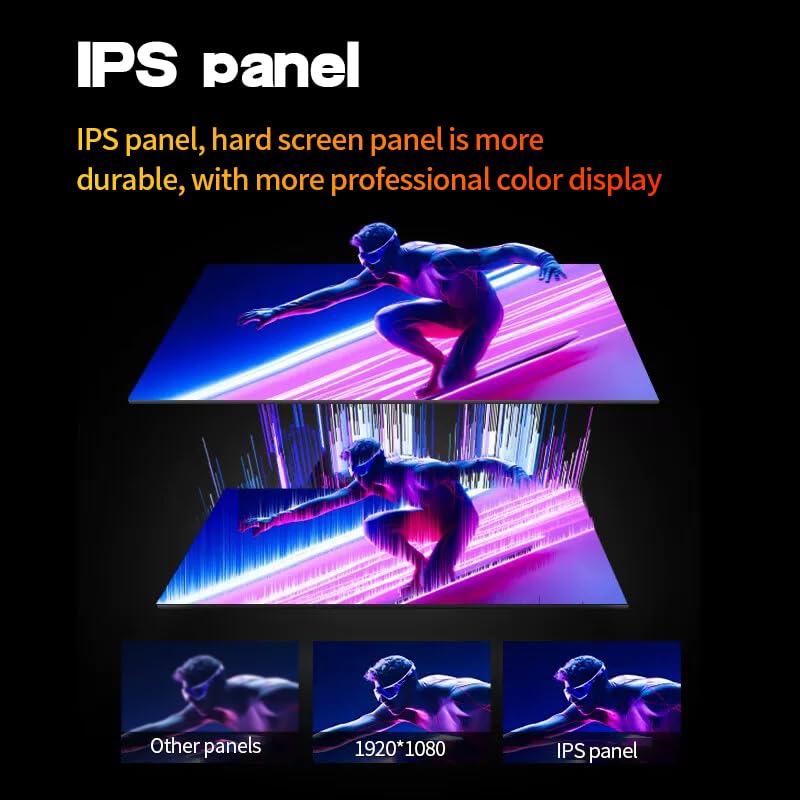 Gawfolk 24,5 Zoll Gaming Monitor mit Lautsprechern, 200 Hz PC Bildschirm FHD 1080P Rahmenlose Computermonitore, DisplayPort, HDMI, Augenpflege – Bild 5