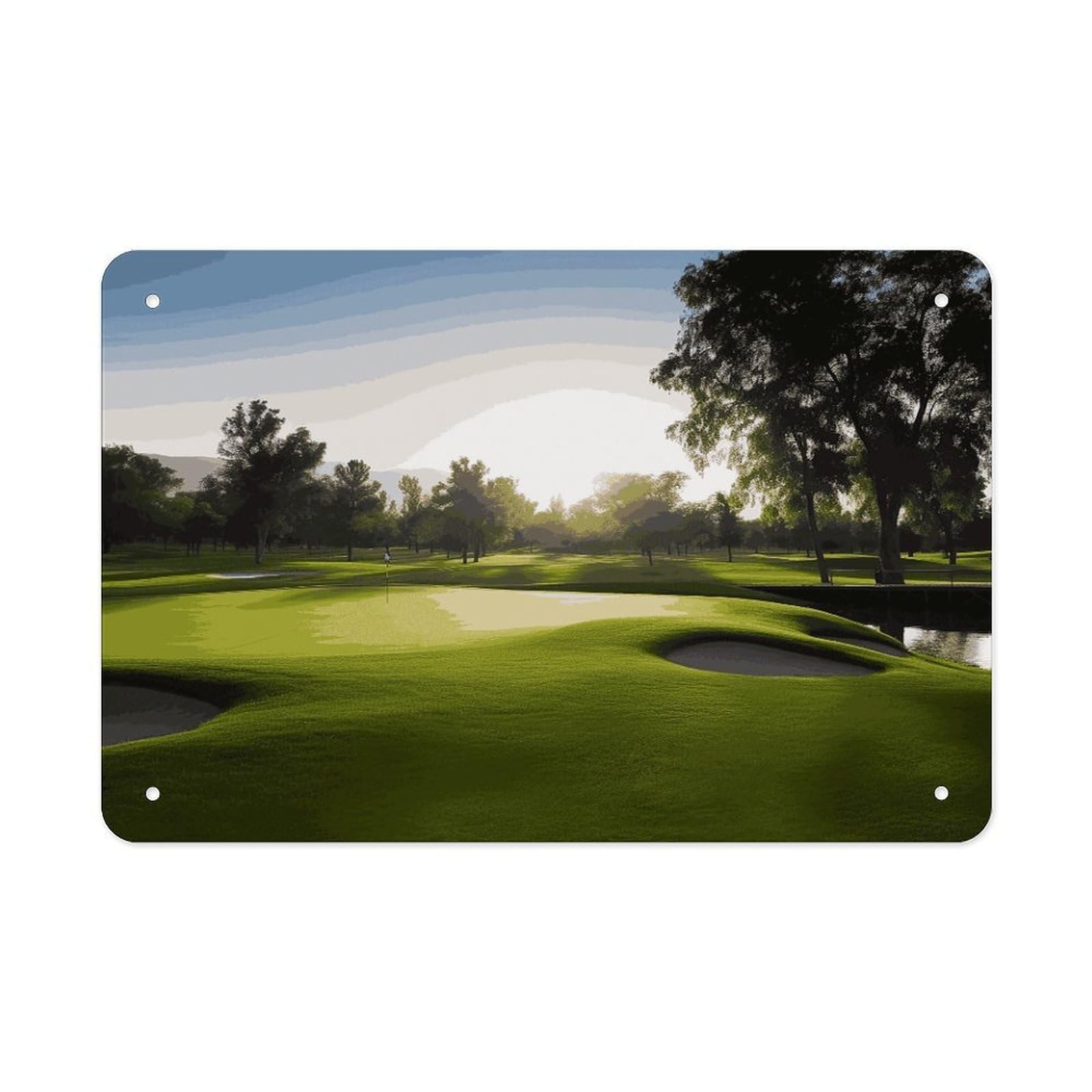 Fekiloot Style Golf Course Metal Signs Wall Art Tin Sign
