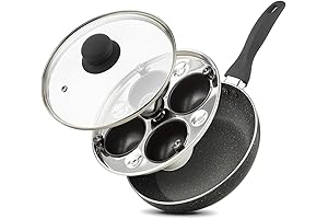2-in-1 Egg Pan & Poacher with Nonstick Granite Coating