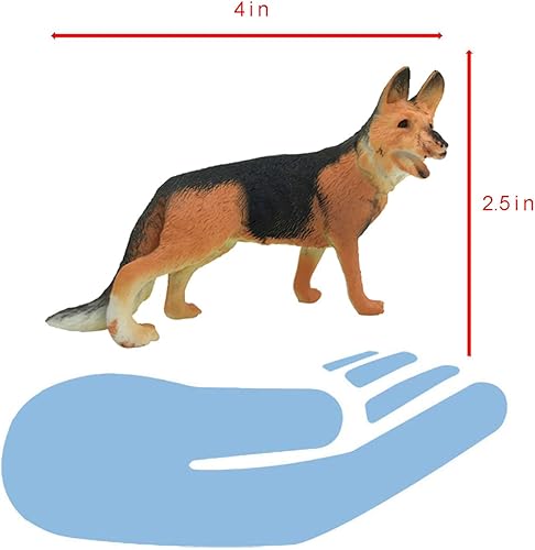 Miniatura 6 de Juego de 18 figuras grandes de lujo para perros figuras de cachorros de juguete paquete de regalo variado de animales caninos a granel 4 pulgadas