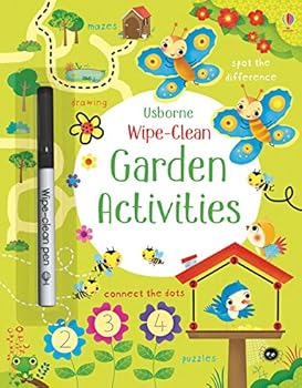 Paperback Garden Activities Wipe-Clean Book