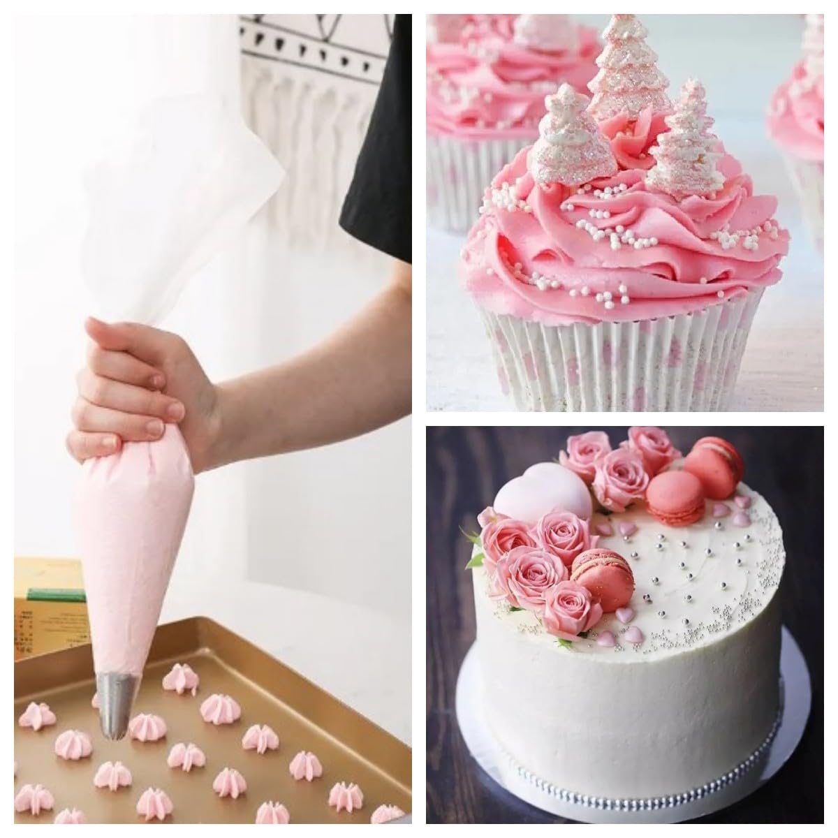 Bolsas pasteleras desechables de 18 pulgadas, 200 bolsas de pastelería desechables grandes para cupcakes, pasteles, bolsas de decoración desechables para glaseado