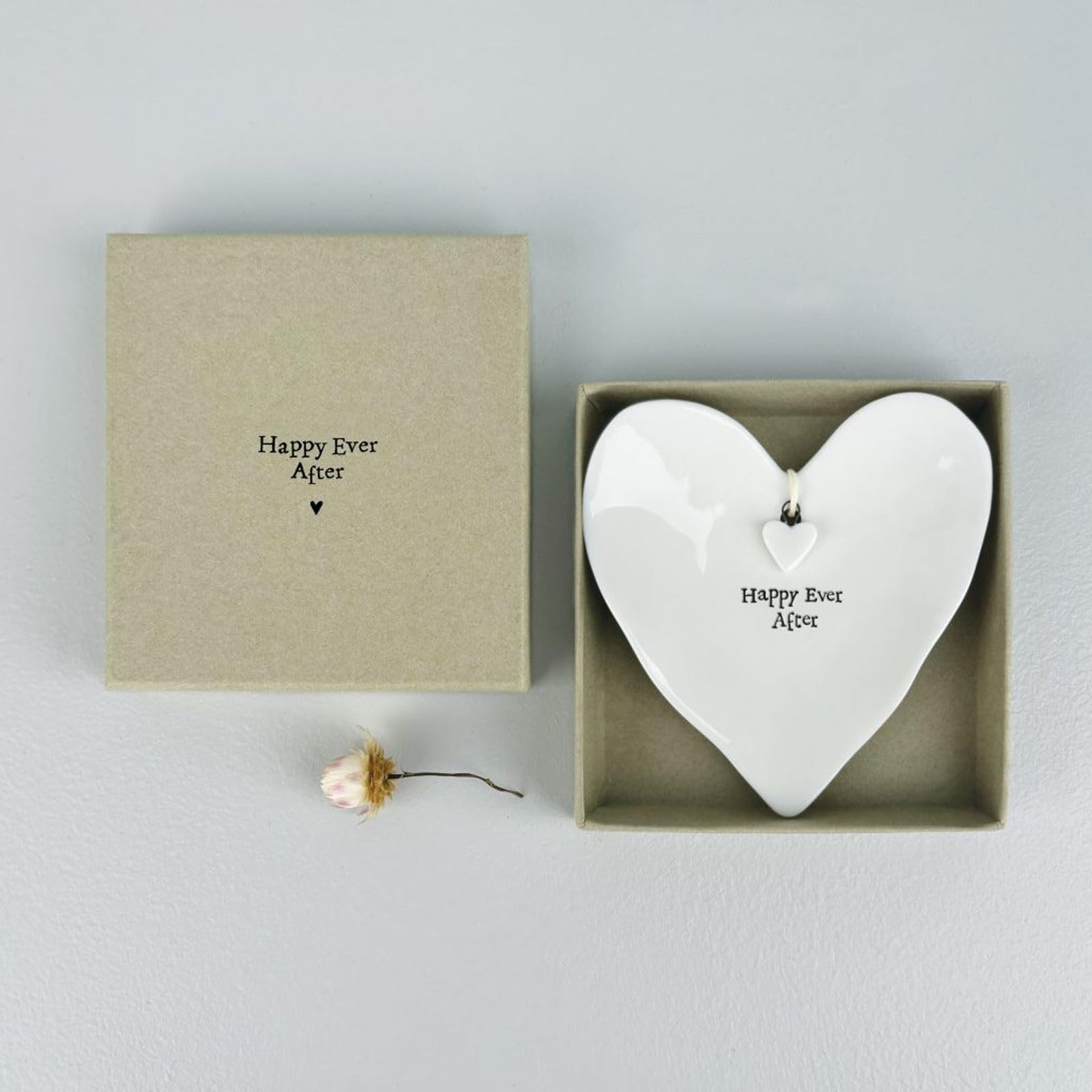 East of India "Happy Ever After Wedding Ring Dish - Decorative Bridal Keepsake and Jewellery Storage